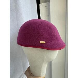 KANGOL Wool Ergo Deeto Hat Cap Womens Sz M Fuchsia Pink